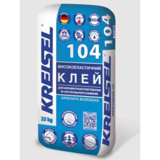 Високоеластичний клей для керамограніту і каменю 104 Крайзель (Kreisel) 25 кг